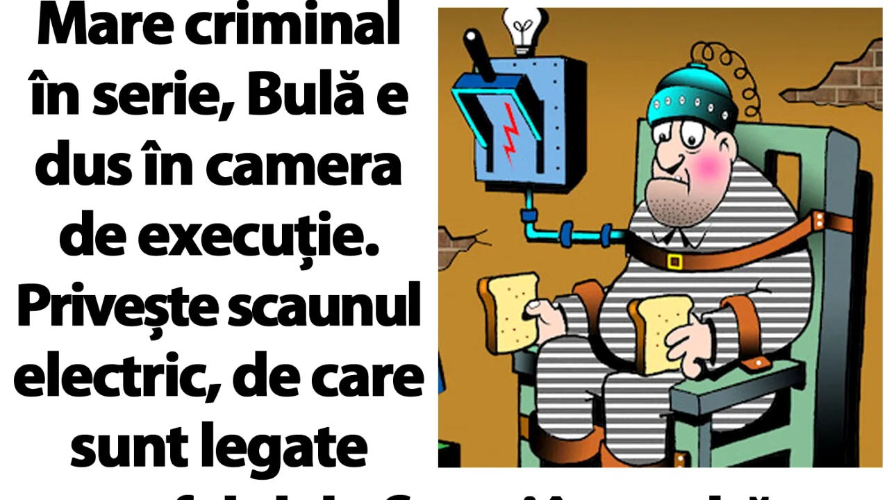 BANC | Mare criminal în serie, Bulă e dus în camera de execuție. Privește scaunul electric și întreabă