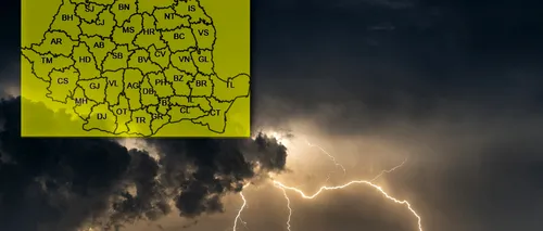 Meteorologii au făcut anunțul: Cod galben în mai multe zone din țară!