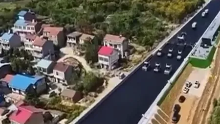 CHINA a construit prima autostradă din lume fără ajutorul muncitorilor, ci doar cu mașini autonome, roboți și drone