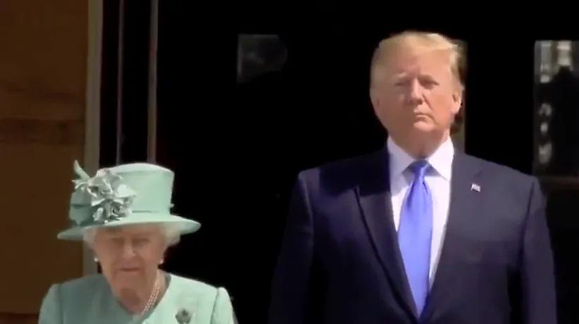 Trump a fost primit de regina Elisabeta la Palatul Buckingham - VIDEO