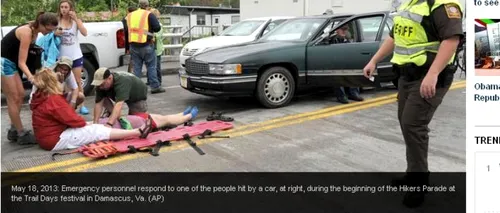 Cincizeci de persoane, rănite de o mașină la o paradă în Virginia