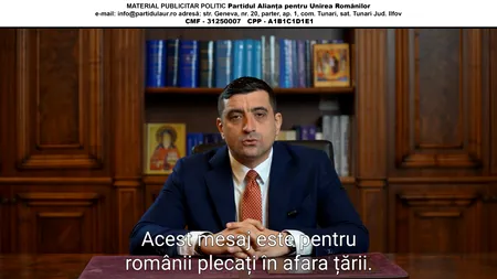 Mesajul lui George Simion, pentru DIASPORA: Ați plecat, dar o parte din voi a rămas aici, în voce, în amintiri / „România se poate repara”