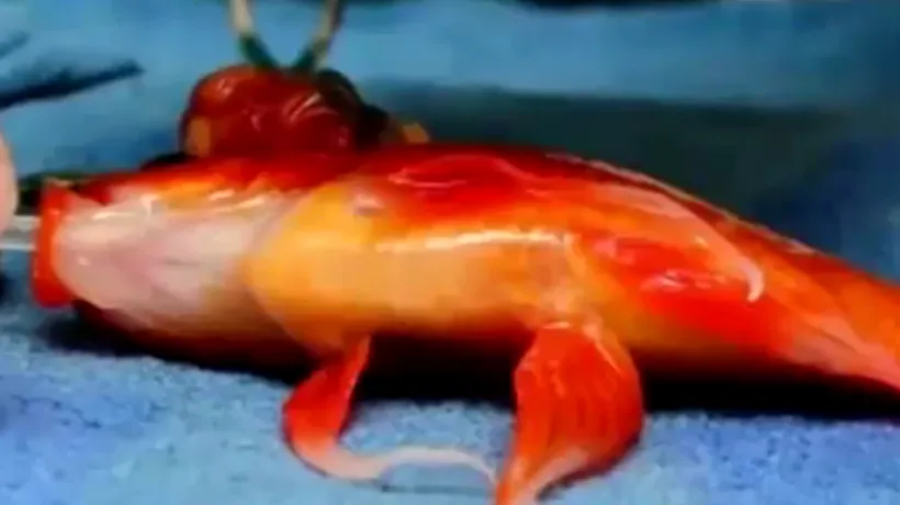 Un peștișor de acvariu în vârstă de 10 ani, operat la cap în Australia. Suferea cu adevărat