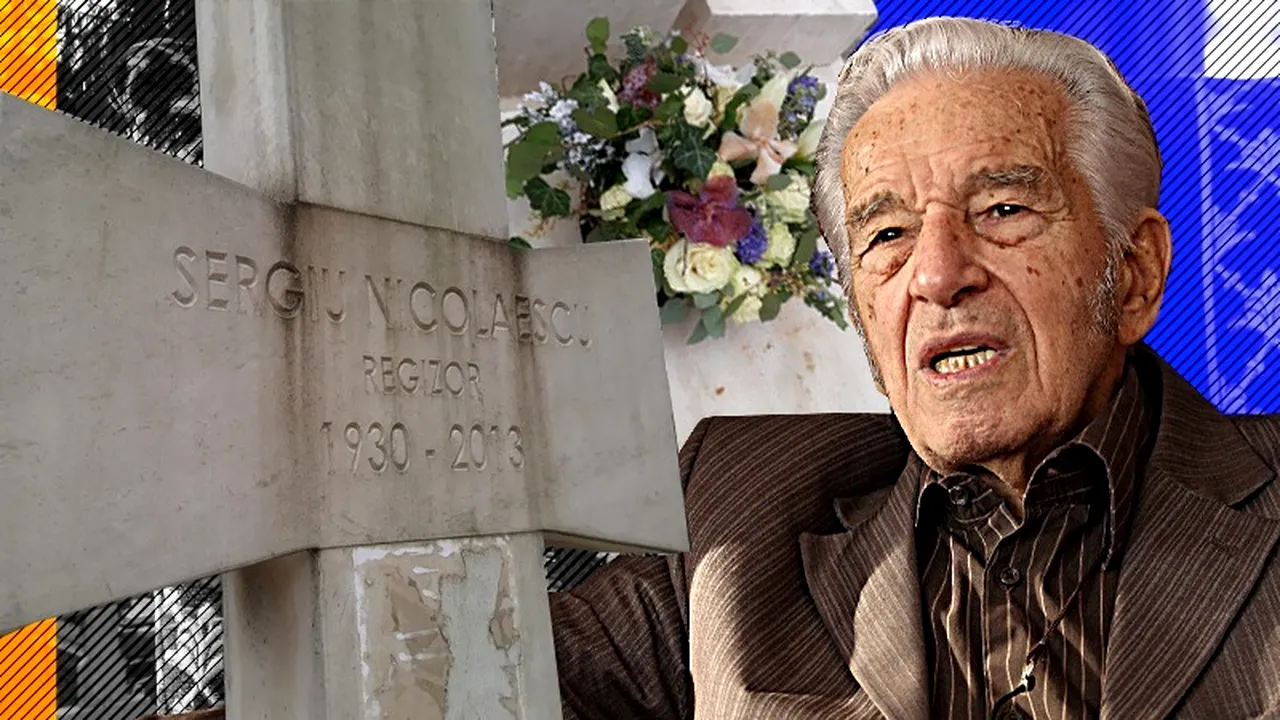 FOTO | Fascinanta poveste a mormântului lui Sergiu Nicolaescu. Regizorul se odihnește lângă adevăratul „Comisar Moldovan”. Au trecut nouă ani de la dispariția marelui actor