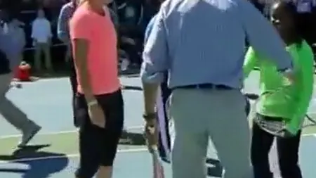 Caroline Wozniacki a jucat tenis cu președintele Barack Obama