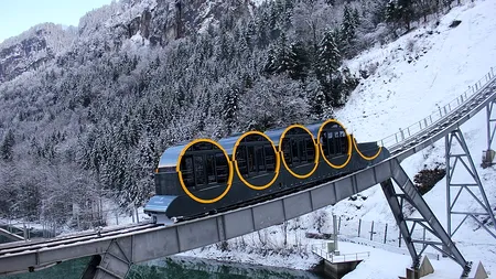 Cum arată cea mai abruptă cale ferată din lume