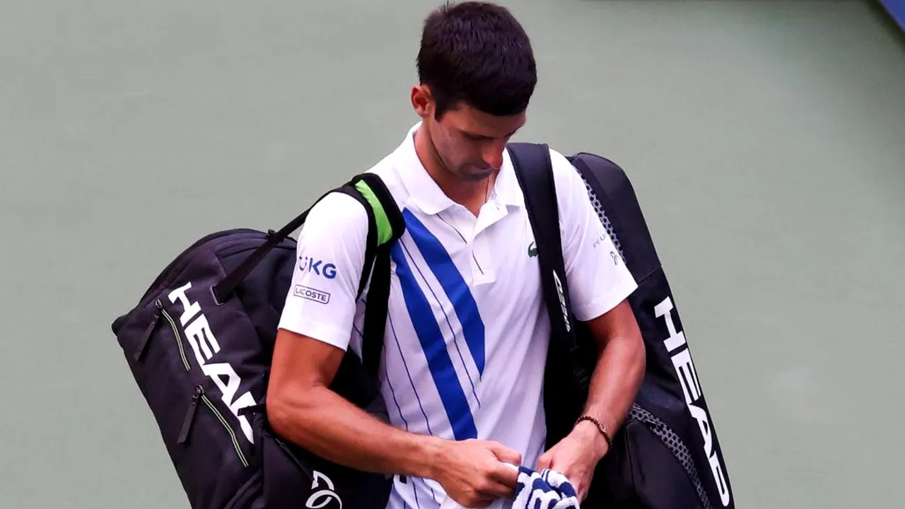 Novak Djokovic, descalificat de la US Open după ce a făcut un gest controversat pe teren | VIDEO
