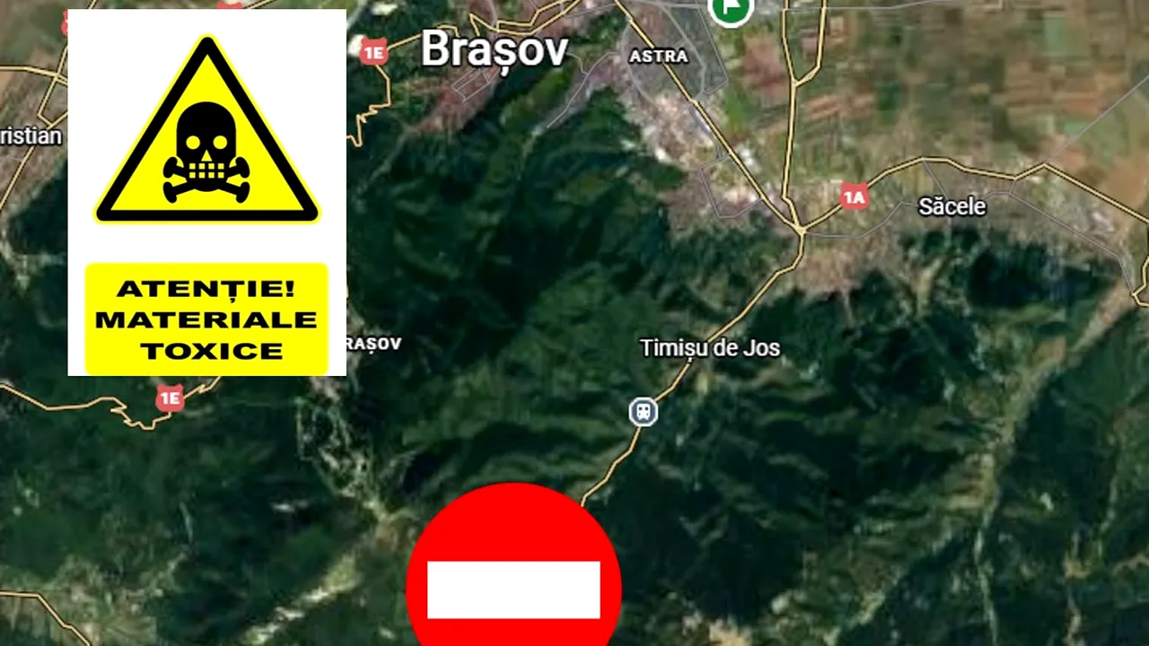 UPDATE-Traficul pe DN 1 este blocat din cauza unei cisterne răsturnate, încărcată cu 1.800 litri de acid azotic