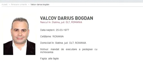 Darius Vâlcov a fost dat în URMĂRIRE generală de <i class='ep-highlight'>Poliţia</i> <i class='ep-highlight'>Română</i> / Unde s-ar afla fostul ministru al Finanțelor, condamnat la 6 ani de închisoare