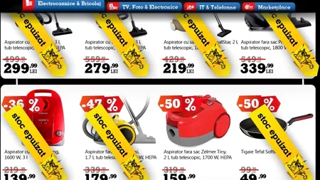 BLACK FRIDAY 2012 LA EMAG. Românii au epuizat în doar câteva ore stocul de frigidere, aspiratoare, tigăi, lanterne, seturi de burghie și plăci de păr