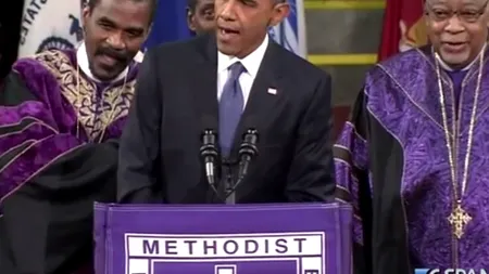 Președintele Barack Obama a cântat în memoria victimelor atacului rasist din Charleston. VIDEO