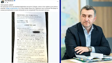 Paul Moldovan, amendat în propriul sector pe care îl conduce. Primarul Sectorului 6 felicită vigilența și promptitudinea Poliției Locale