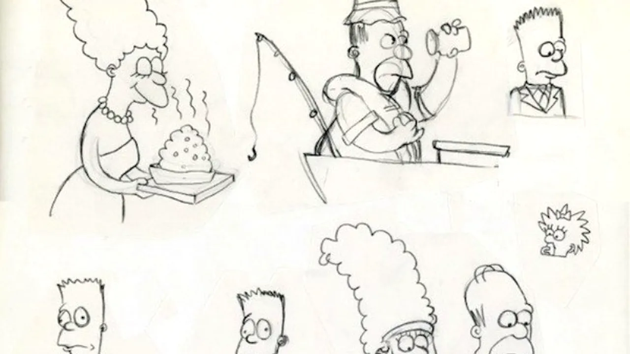 GALERIE FOTO. Primele SCHIȚE ale celor mai îndrăgite personaje de desene animate