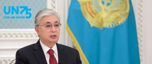 Mesajul președintelui <i class='ep-highlight'>Kazahstanului</i>, Kassym-Jomart Tokayev, cu ocazia celei de-a 75-a sesiuni a Adunării Generale a ONU: ”Viitorul pe care îl dorim, organizația de care avem nevoie!”