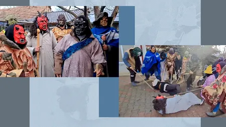 Obicei unic în Oltenia. Cu URÂȚII pe ulițe, pentru a alunga spiritele rele