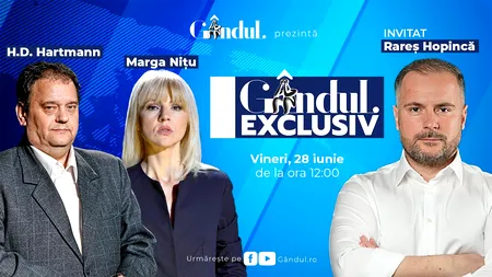 Rareș Hopincă, noul primar al Sectorului 2, invitat la Gândul Exclusiv vineri, 28 iunie, de la ora 12