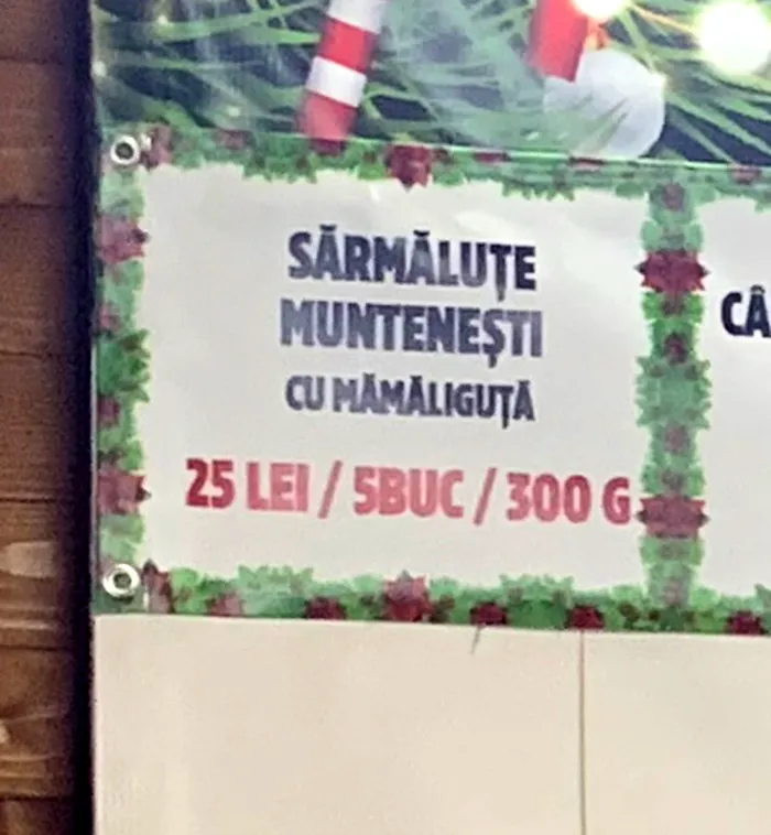 Prețuri ca în Cluj! Câți lei costă o porție de sarmale cu mămăliguță, în Târgul de Crăciun din București