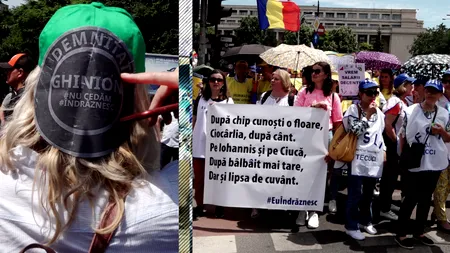 VIDEO | Angajații din învățământ au ieșit pentru a treia oară în stradă. 