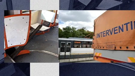 Este „alarmă” la STB după ce o șină a intrat prin podeaua unui tramvai. S-a recurs la măsuri speciale, ca să nu se ajungă la HAOS în București