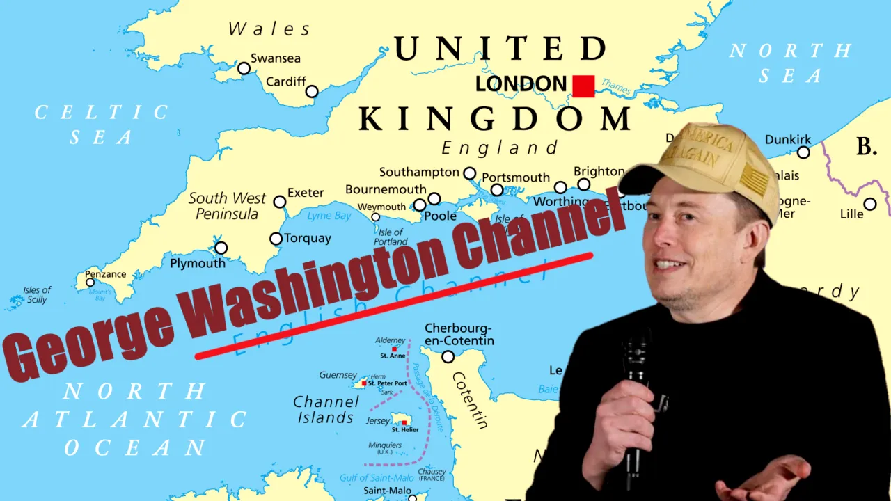 Harta virală postată de Elon Musk pe X: O nouă denumire propusă pentru Canalul Mânecii după ce Donald Trump a redenumit Golful Mexic