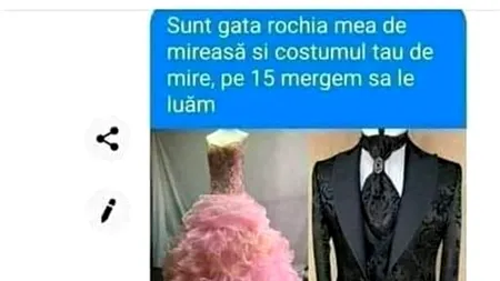 BANCUL de marți | Rochia de mireasă roz și costumul de ginere negru