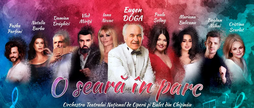 „O seară în parc”, un CONCERT grandios cu maestrul Eugen Doga și alte nume mari ale muzicii românești pe scena Teatrului de Vară Herăstrău