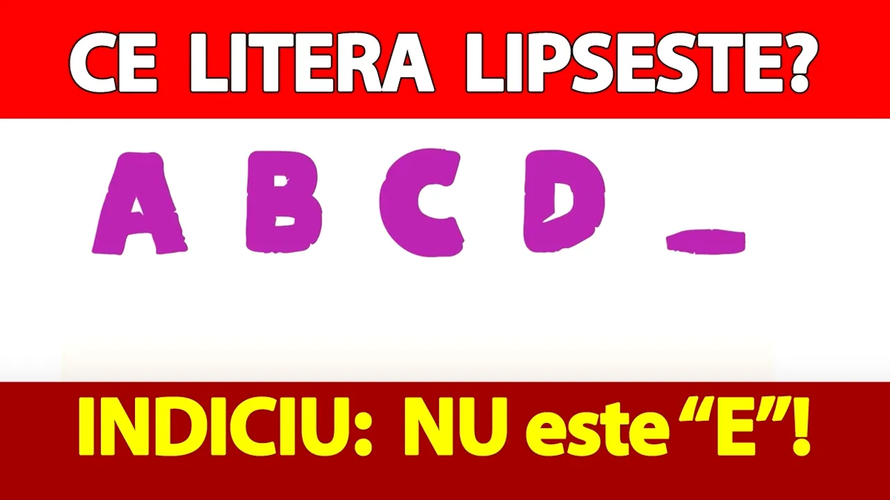 Testul IQ aproape imposibil de rezolvat | Ce literă lipsește? Indiciu: nu este 