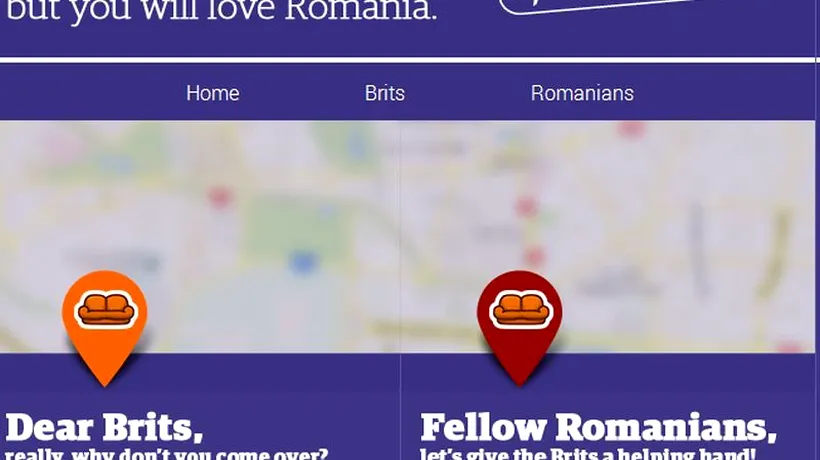 Romanians extend their Why don't you come over? campaign with free couches for British citizens willing to travel
