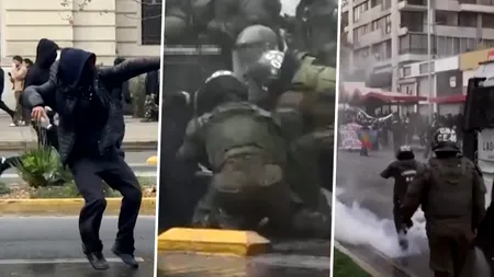 Proteste violente în Santiago de Chile. Mii de studenți și profesori au ieșit în stradă împotriva reducerilor bugetare din educație