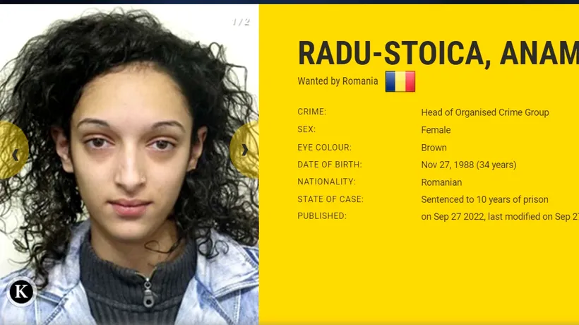 Most Wanted: O româncă, pe lista celor mai căutate infractoare din lume / Motivul pentru care autoritățile o vânează pe Anamaria Radu-Stoica încă din 2012 (FOTO)