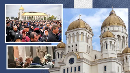 HAOS și îmbrânceli la Catedrala Mântuirii Neamului. Credincioșii au forțat intrarea după ore întregi de așteptare