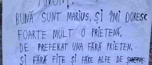 Bancul de marți | Bună, sunt Marius și îmi doresc foarte mult o prietenă