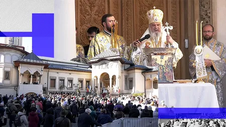EXCLUSIV VIDEO | Mii de credincioși au venit la Catedrala Patriarhală din București pentru slujba de Bobotează. „Am venit să luăm agheasmă, să fim mai buni, să ajutăm copiii, să nu fie război și să scăpăm de pandemii”