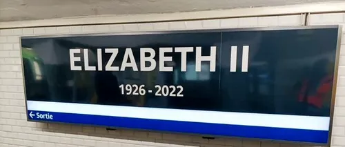 Stație de metrou din Paris, redenumită „Elizabeth II” în ziua funeraliilor