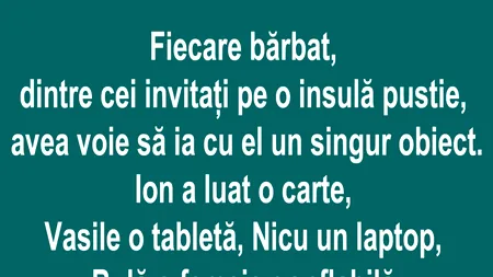 Bancul de joi | Bulă pe o insulă pustie