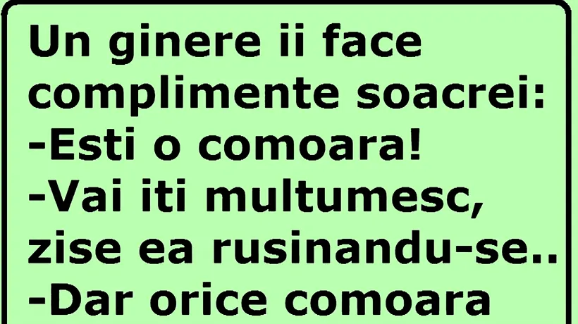 Bancul de miercuri | „Ești o comoară!”