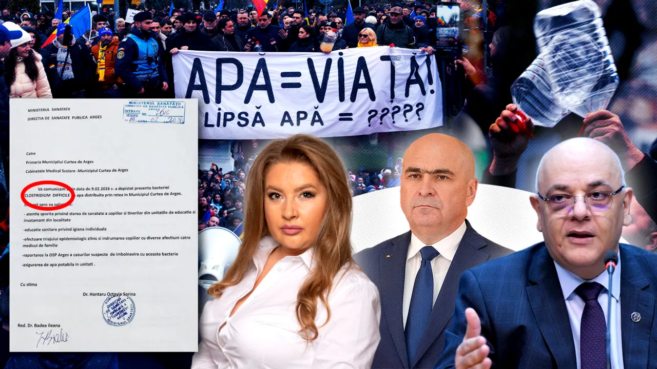 Criza apei potabile din Curtea de Argeș se adâncește. După o ședință de urgență „secretă”, Bolojan și Arafat ar fi găsit vinovații. Gândul vă prezintă documentul DSP care reconfirmă infestarea apei, iar cetățenii intră în a 5-a lună fără apă de băut