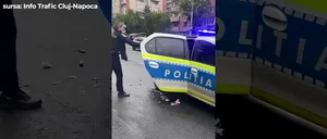 Scene tragi-comice la CLUJ. O polițistă îi dă cu spray lacrimogen în ochi colegului său, care se chinuia să imobilizeze un suspect