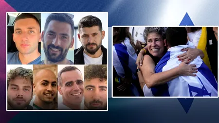 Imagini ISTORICE cu momentul eliberării primilor 7 ostatici israelieni din Gaza