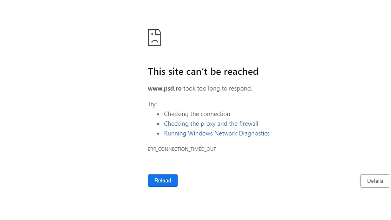 Site-ul PSD a fost spart. Mesajul publicat pe internet