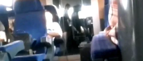 Scene incredibile filmate într-un tren din România. VIDEO