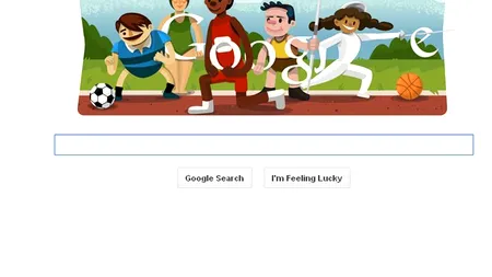 CEREMONIE DE DESCHIDERE 2012 - JOCURILE OLIMPICE de la Londra, celebrate de GOOGLE printr-un logo special