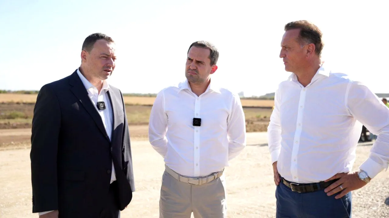 Ministrul Transporturilor, Ciprian Șerban, VIZITĂ pe șantierul de pe Lotul 1 al Autostrăzii 0 Nord. Care este stadiul fizic al lucrărilor