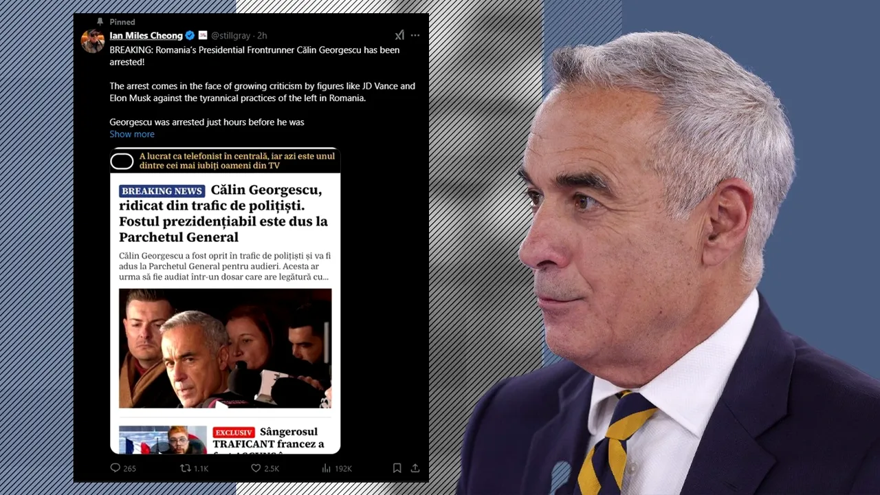 Publicația Gândul, preluată de un influencer cu peste un MILION de urmăritori, în scandalul ridicării lui Călin Georgescu