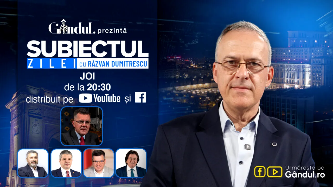 „Subiectul Zilei cu Răzvan Dumitrescu” începe joi, 27 august, de la ora 20:30, live pe Gândul. În exclusivitate, Dan Dungaciu dezvăluiri despre zona gri a războiului. Cine ne-a târât acolo