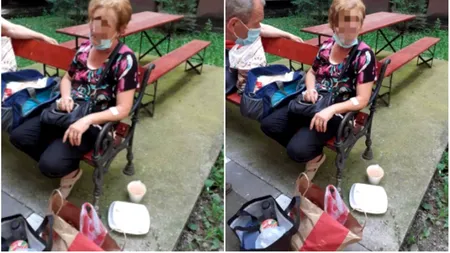 Pacienţii testaţi pozitiv cu SARS-CoV-2, ţinuţi pe bancă în faţa Spitalului Județean din Ploiești: „Au dat-o afară cu o ciorbă în caserolă, iar ea are nevoie de oxigen“ 