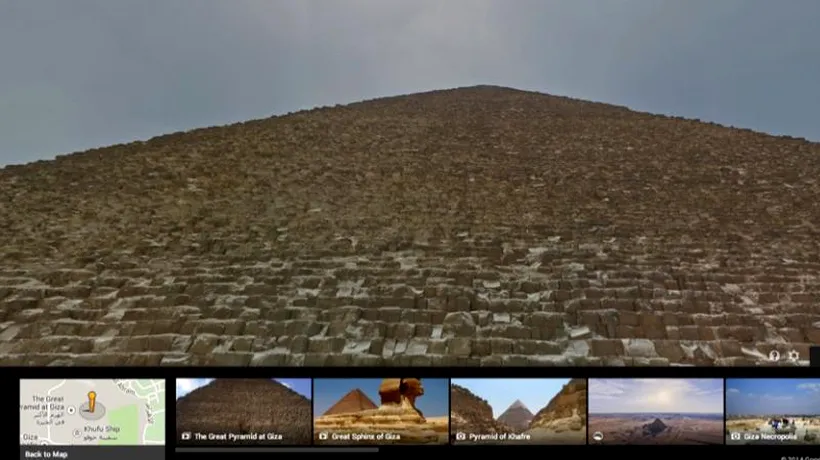 Google introduce marile piramide din Egipt și Sfinxul în serviciul Street View