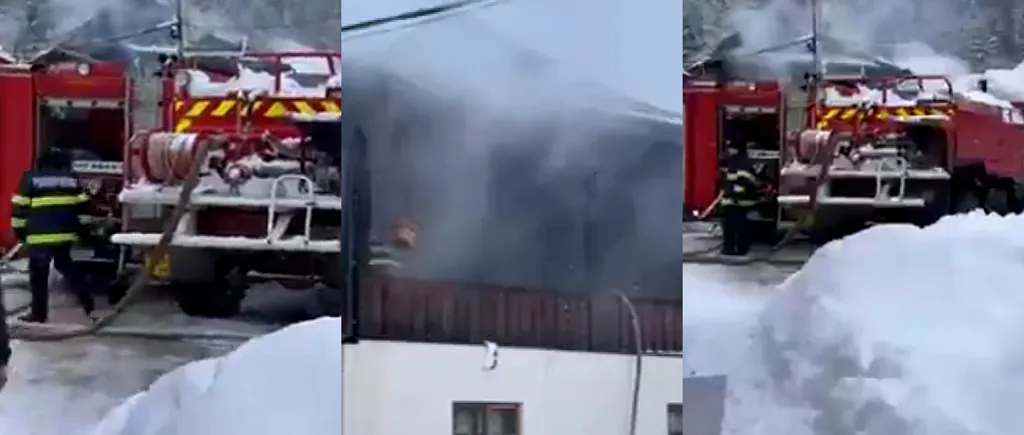 VIDEO | Incendiu la Mănăstirea Sihăstria Putnei. Pompierii intervin în forță