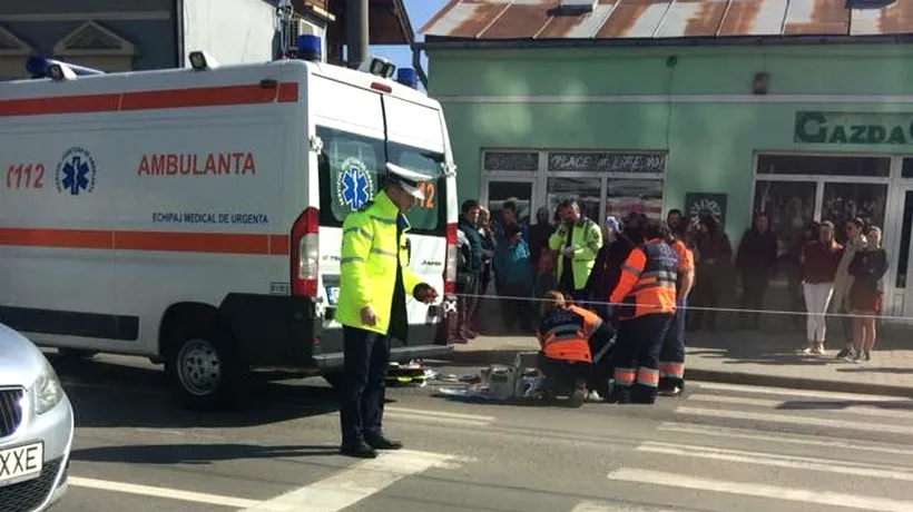 Un jandarm din Galați a fost lovit de o camionetă pe trecerea de pietoni