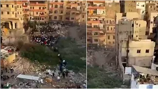 Momentul terifiant când o clădire din Tripoli se prăbușește. Cinci morți și alte zeci de persoane dispărute